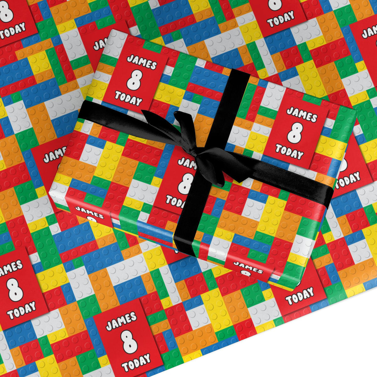 Wrapping Paper Building Personalised Building Blocks Wrapping Paper – Dyefor