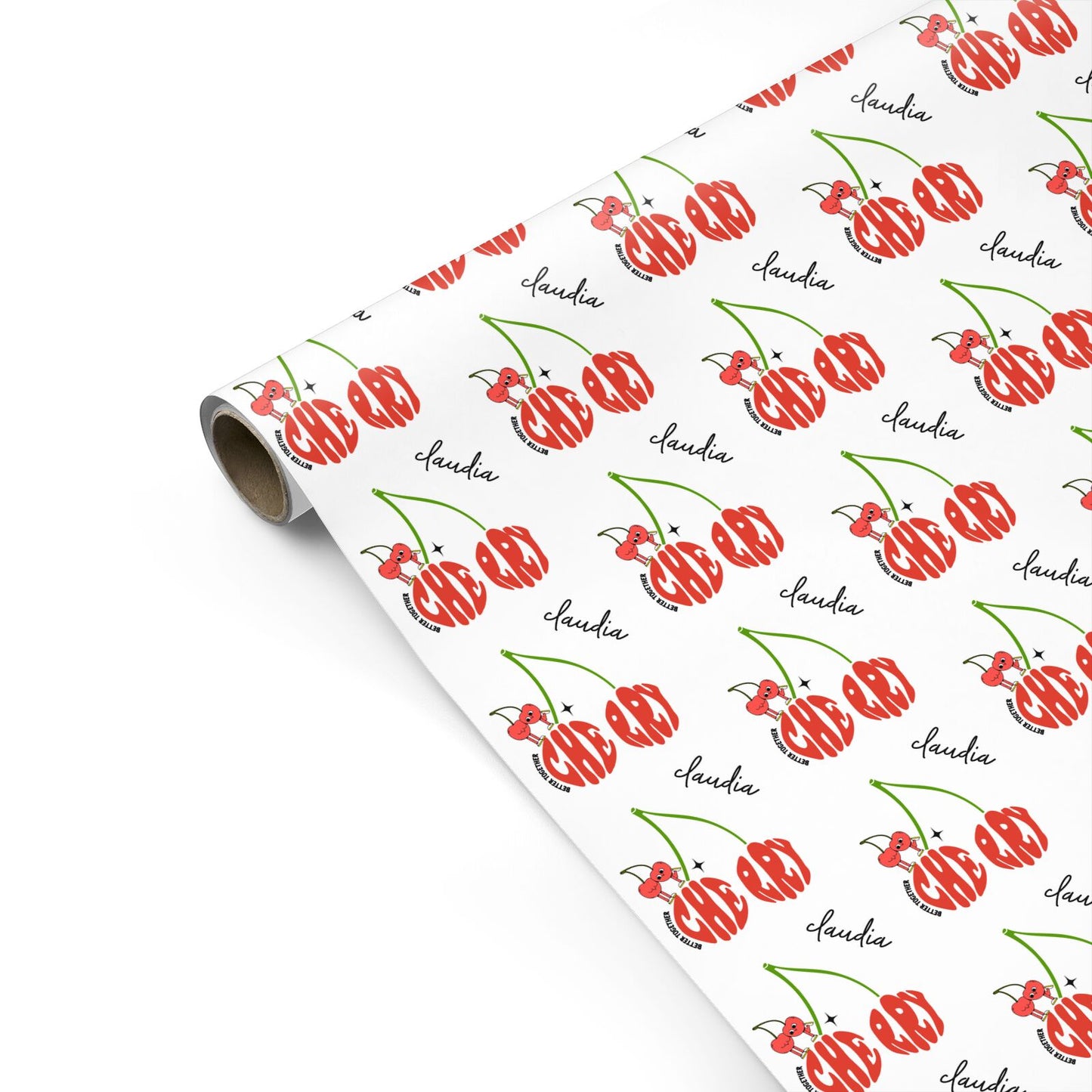 Personalised Cherry Personalised Gift Wrap