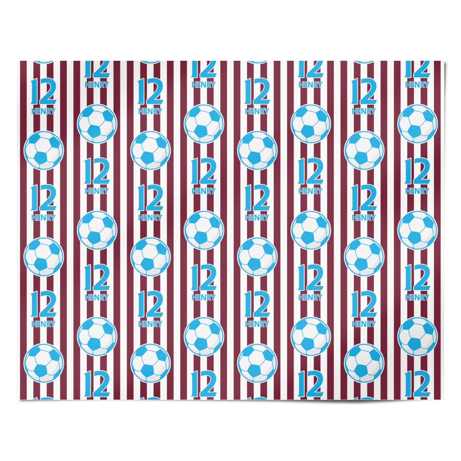Personalised Football Wrapping Paper | Custom Name & Age Soccer - View #7