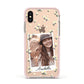 Personalised Daisy Photo Frame Design Apple iPhone Xs Impact Case Pink Edge on Gold Phone
