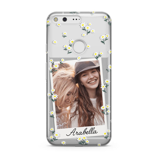 Personalised Daisy Photo Frame Design Google Pixel Case
