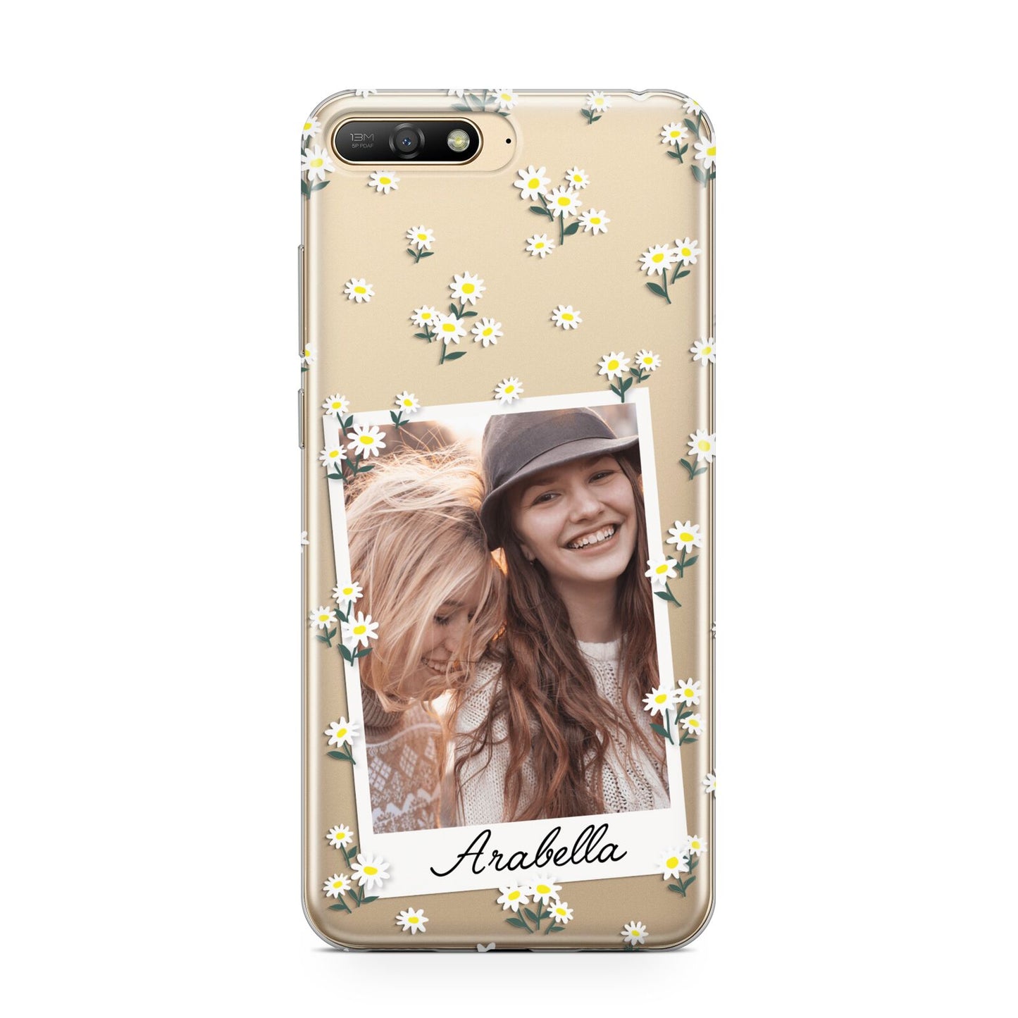 Personalised Daisy Photo Frame Design Huawei Y6 2018