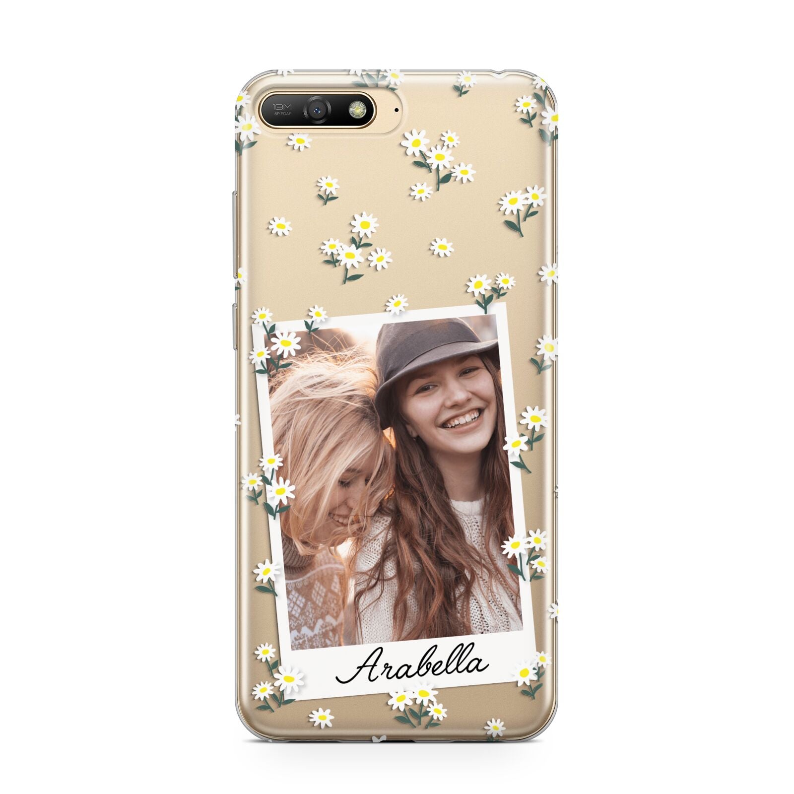Personalised Daisy Photo Frame Design Huawei Y6 2018