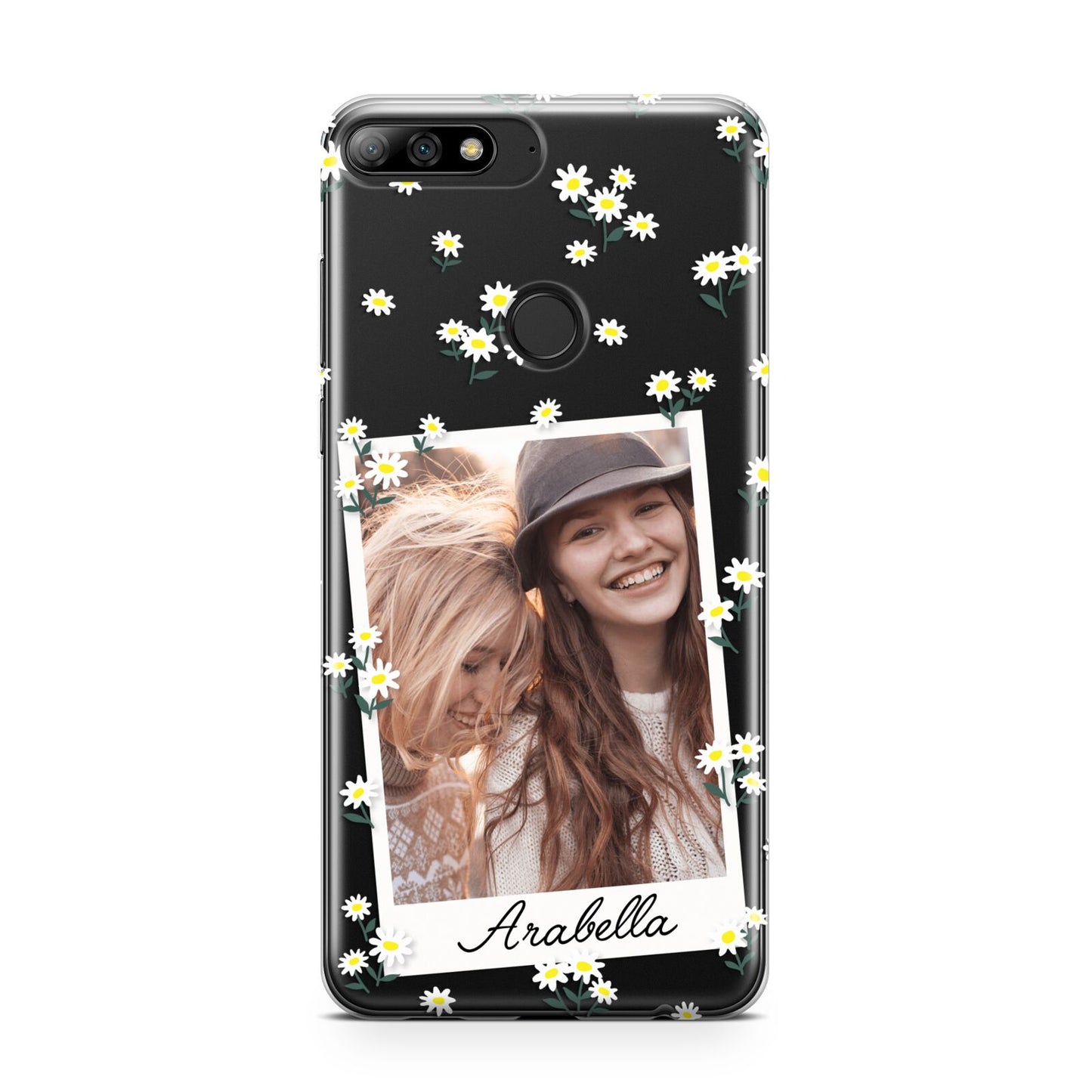 Personalised Daisy Photo Frame Design Huawei Y7 2018