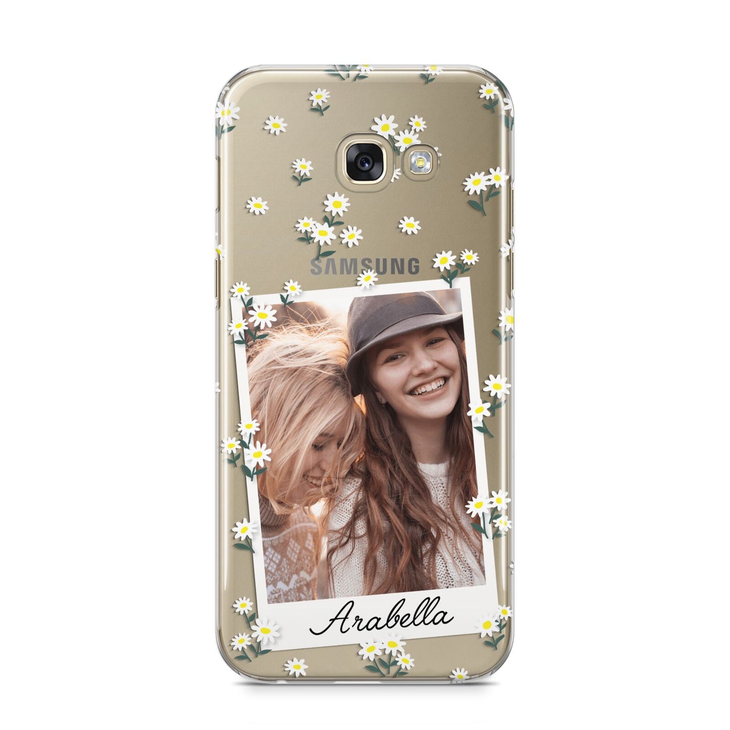 Personalised Daisy Photo Frame Design Samsung Galaxy A5 2017 Case on gold phone