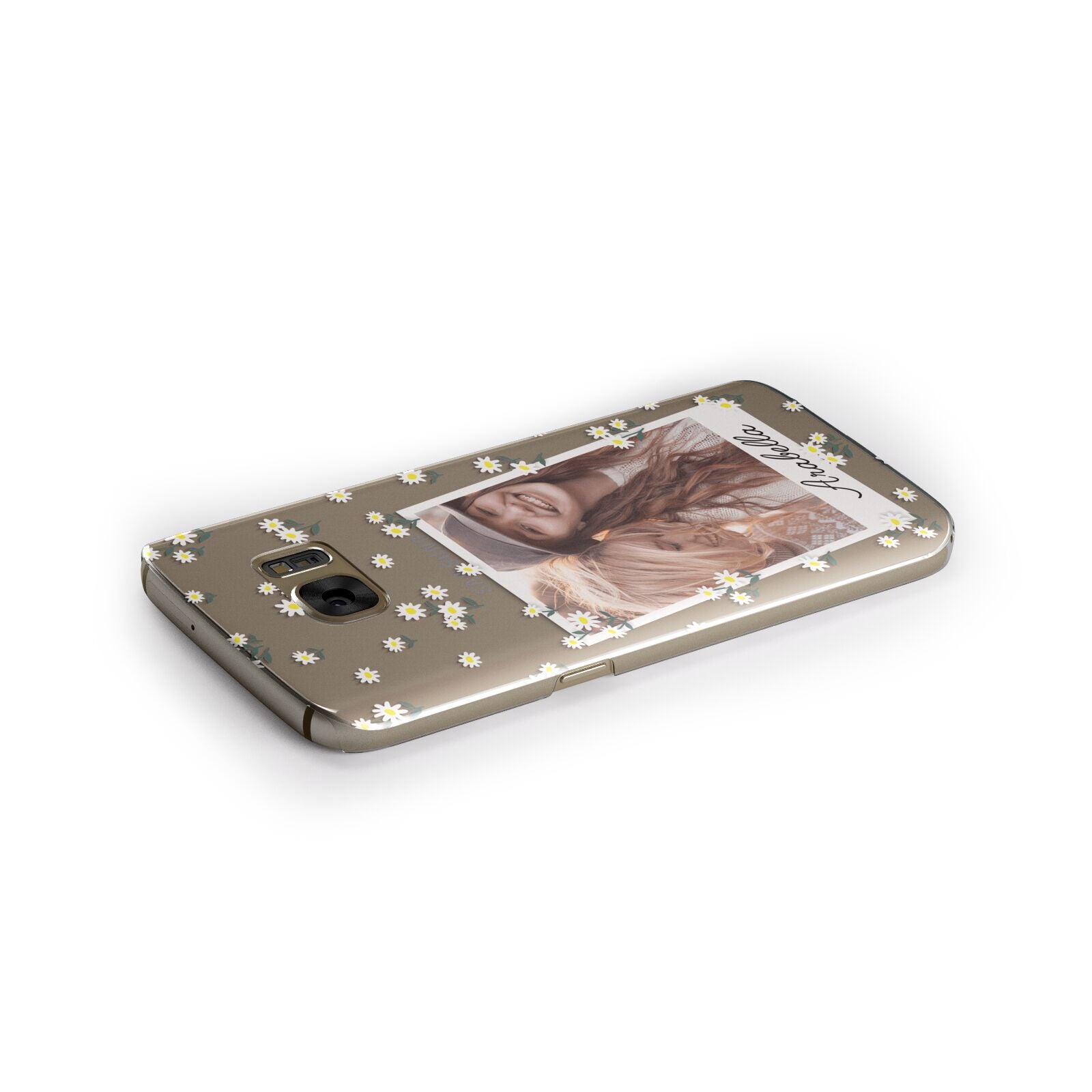 Personalised Daisy Photo Frame Design Samsung Galaxy Case Side Close Up