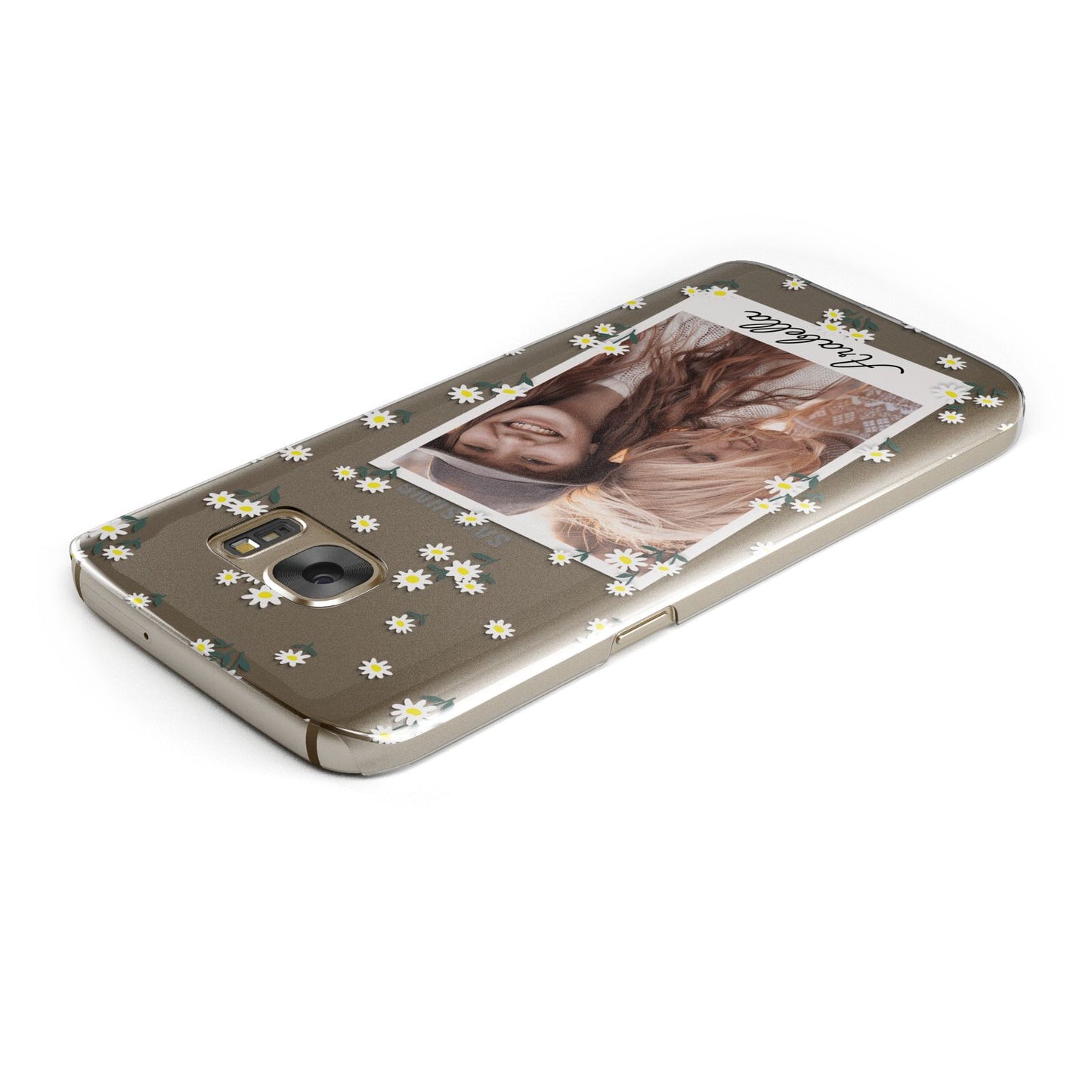 Personalised Daisy Photo Frame Design Samsung Galaxy Case Top Cutout