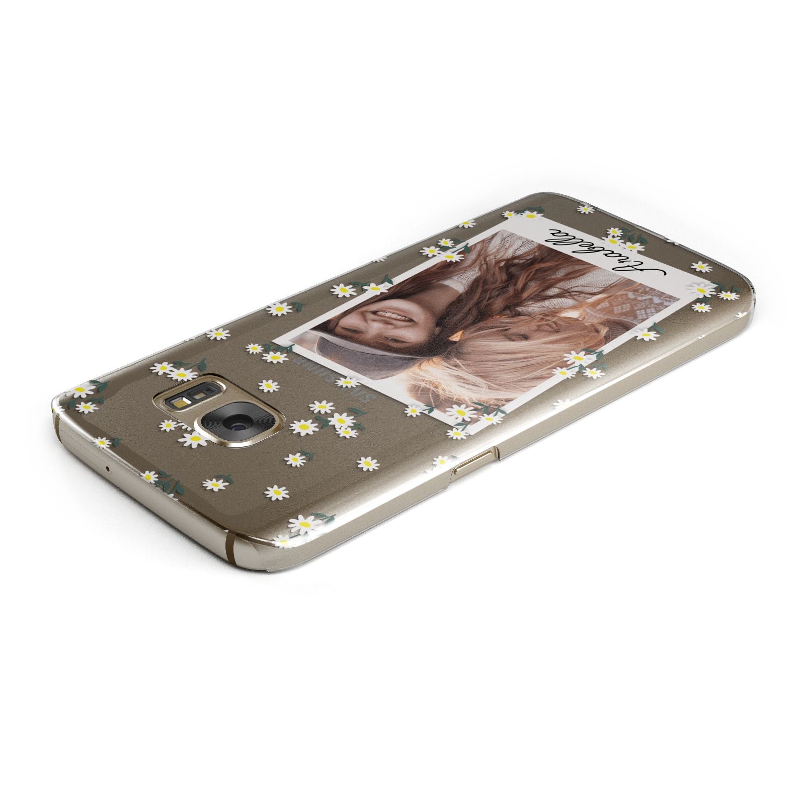 Personalised Daisy Photo Frame Design Samsung Galaxy Case Top Cutout