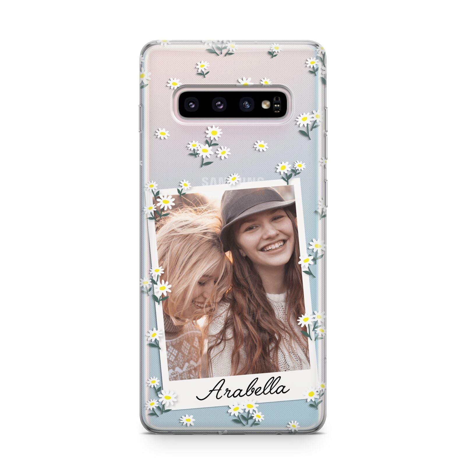 Personalised Daisy Photo Frame Design Samsung Galaxy S10 Plus Case