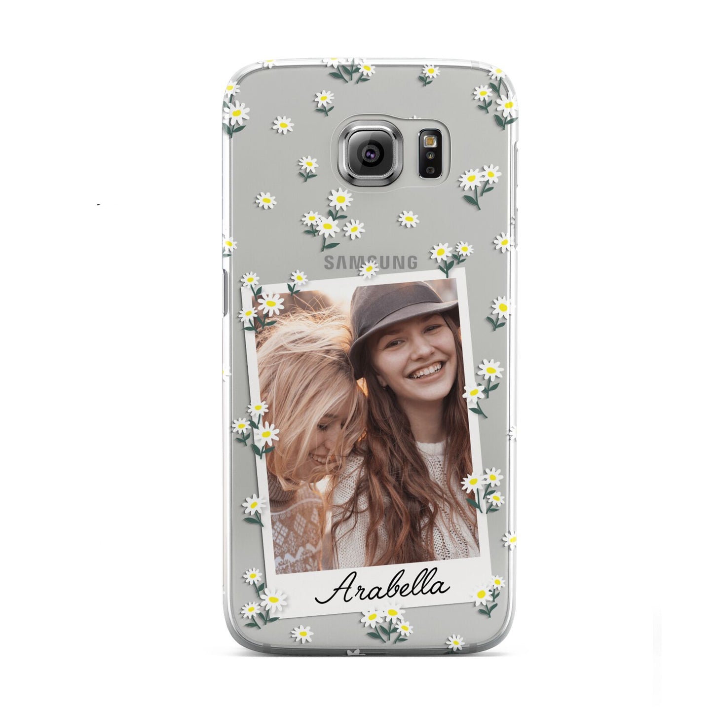 Personalised Daisy Photo Frame Design Samsung Galaxy S6 Case