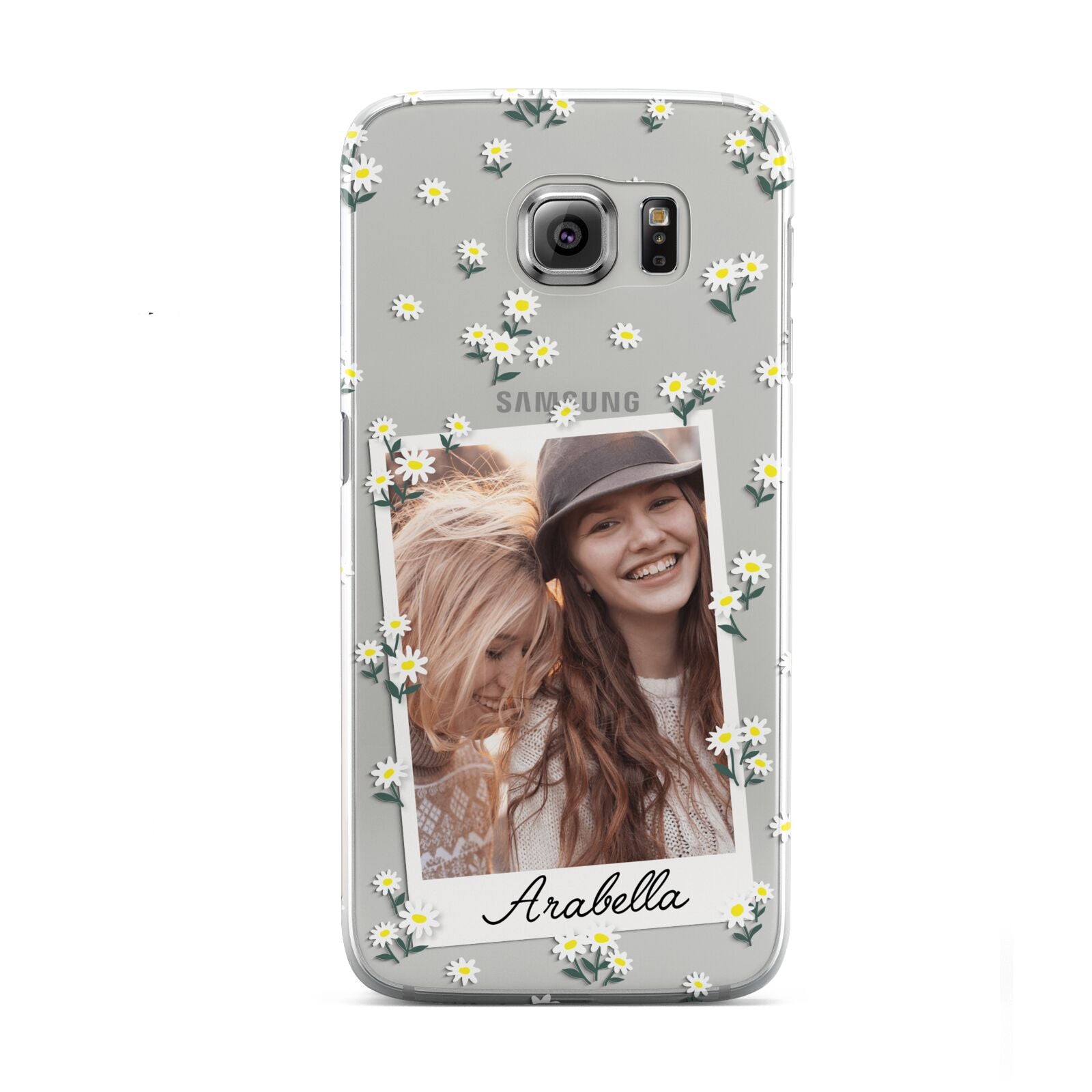 Personalised Daisy Photo Frame Design Samsung Galaxy S6 Case