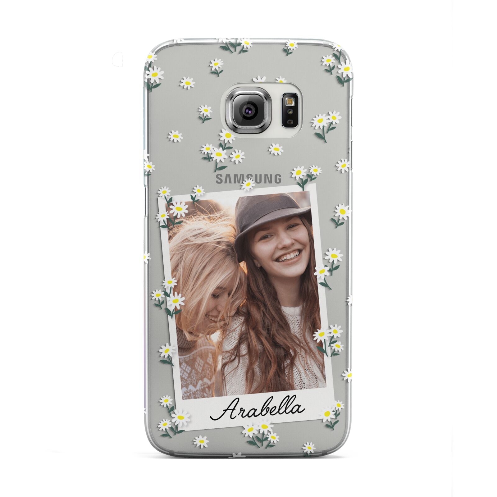 Personalised Daisy Photo Frame Design Samsung Galaxy S6 Edge Case