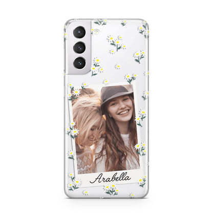 Personalised Daisy Photo Frame Design Samsung S21 Case