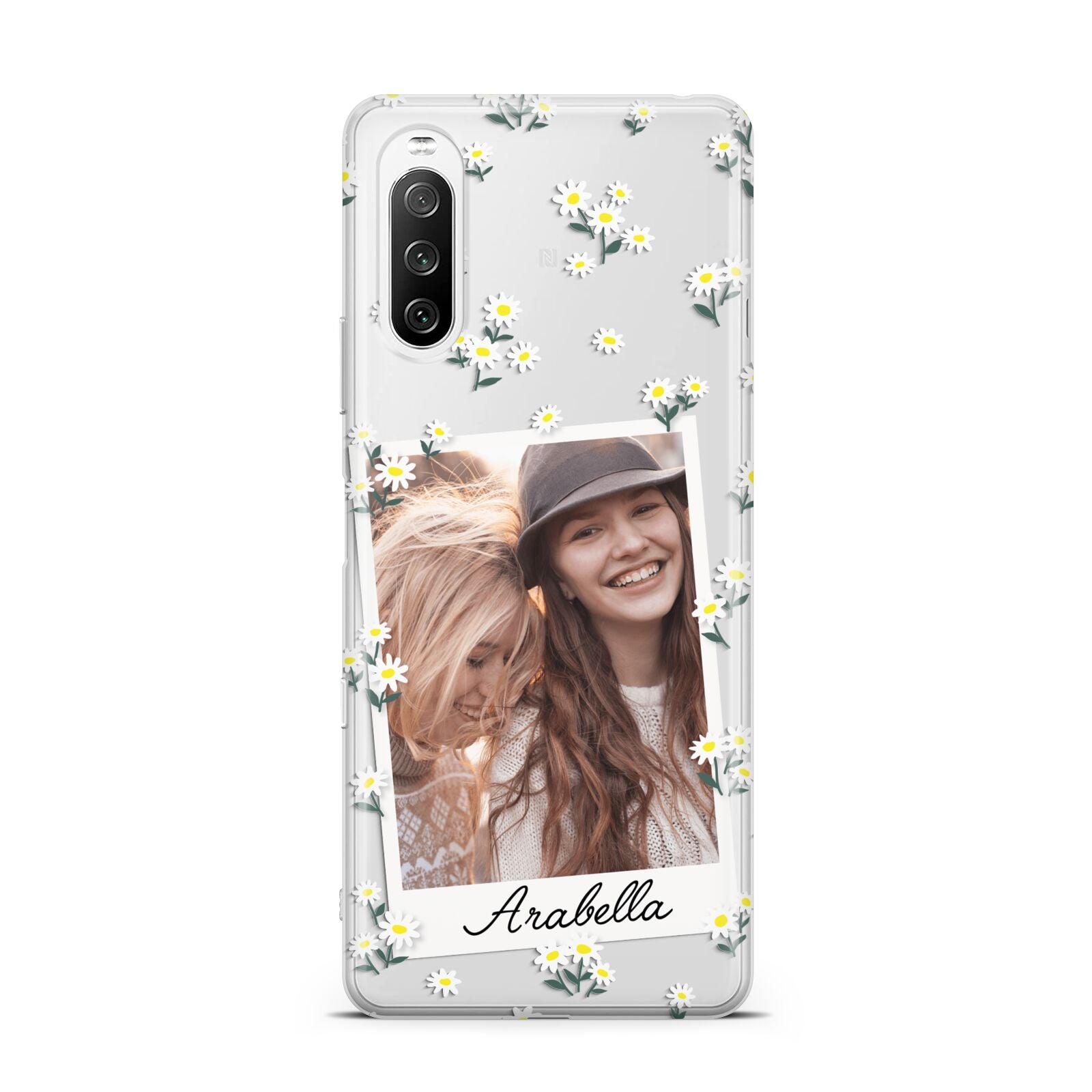 Personalised Daisy Photo Frame Design Sony Xperia 10 III Case