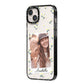 Personalised Daisy Photo Frame Design iPhone 14 Plus Black Impact Case Side Angle on Silver phone