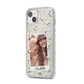 Personalised Daisy Photo Frame Design iPhone 14 Plus Glitter Tough Case Starlight Angled Image