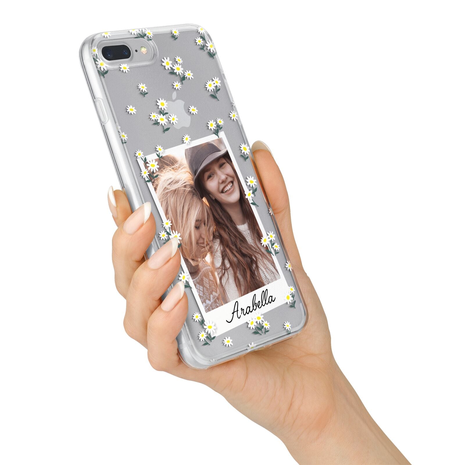Personalised Daisy Photo Frame Design iPhone 7 Plus Bumper Case on Silver iPhone Alternative Image