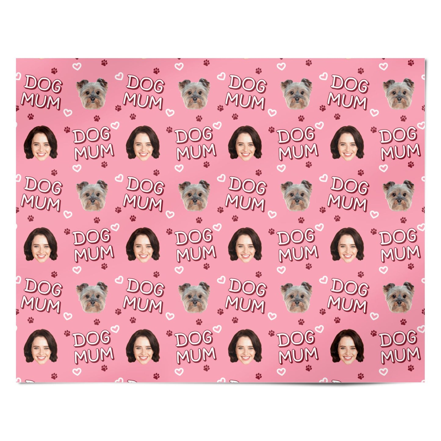 Personalised Dog Mum Photo Personalised Wrapping Paper Alternative