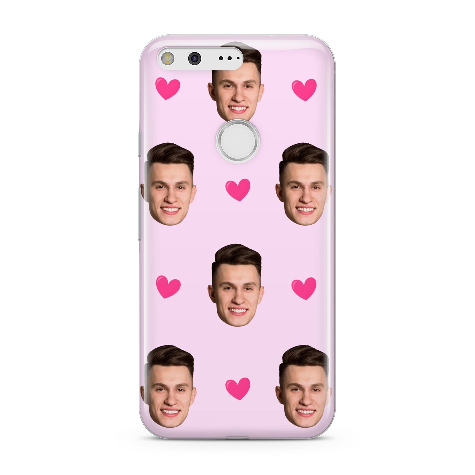 Personalised Face and Heart Photo Pattern Google Pixel Case