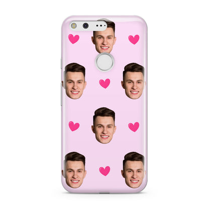 Personalised Face and Heart Photo Pattern Google Pixel Case