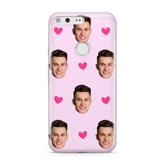 Personalised Face and Heart Photo Pattern Google Pixel Case