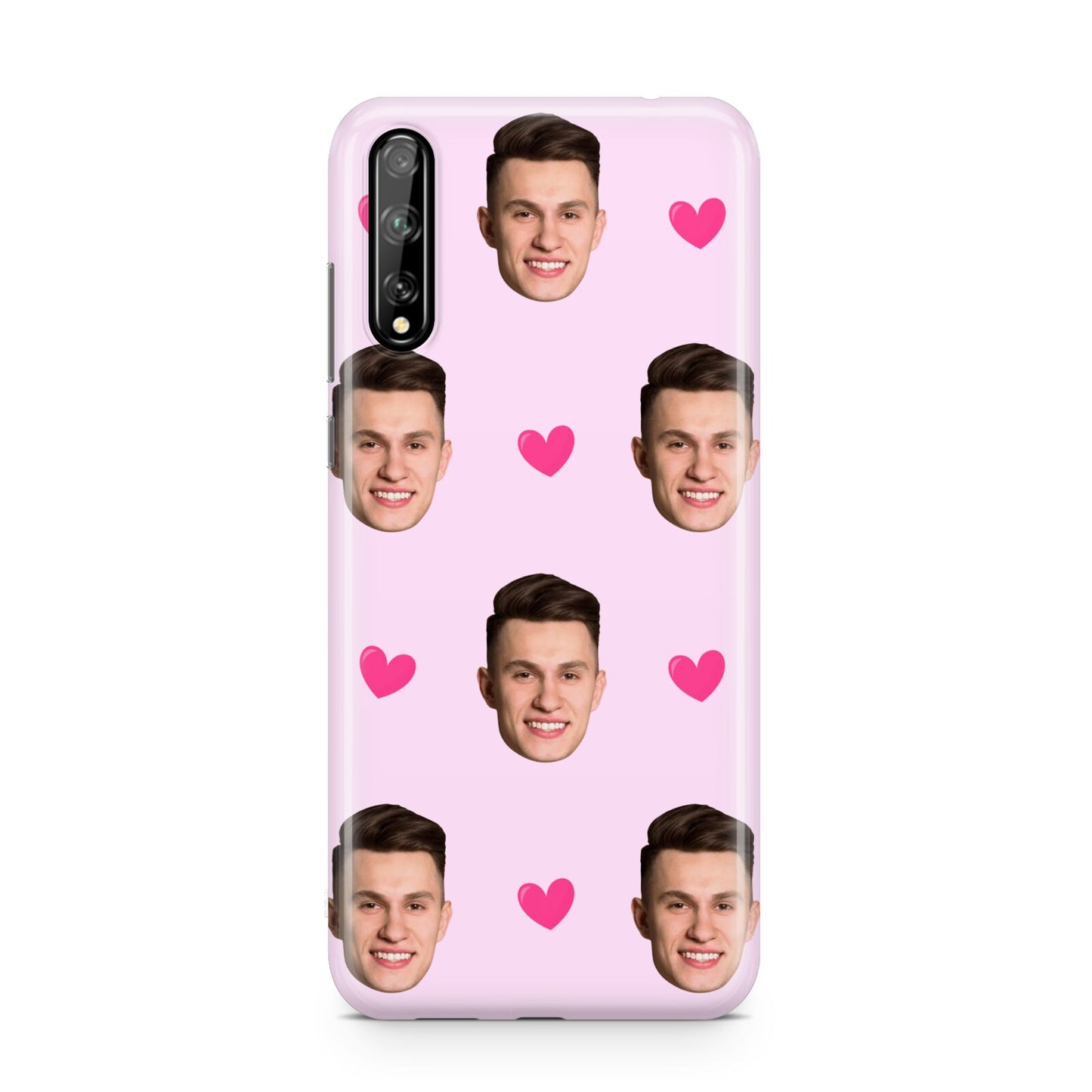 Personalised Face and Heart Photo Pattern Huawei Enjoy 10s Phone Case