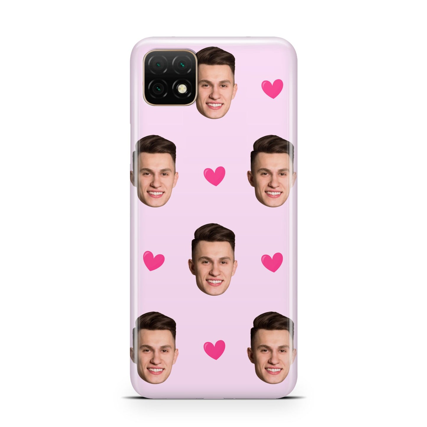 Personalised Face and Heart Photo Pattern Huawei Enjoy 20 Phone Case