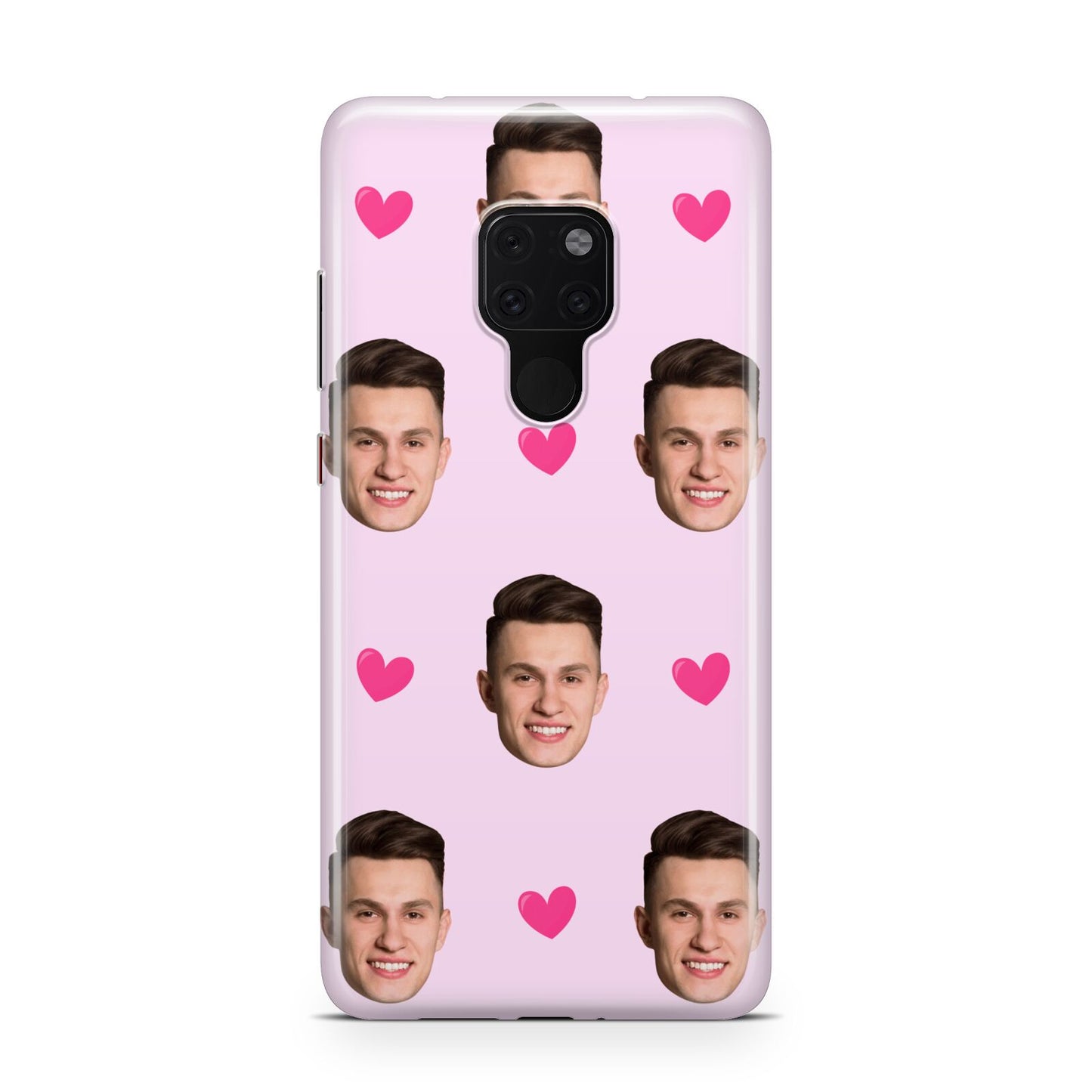 Personalised Face and Heart Photo Pattern Huawei Mate 20 Phone Case