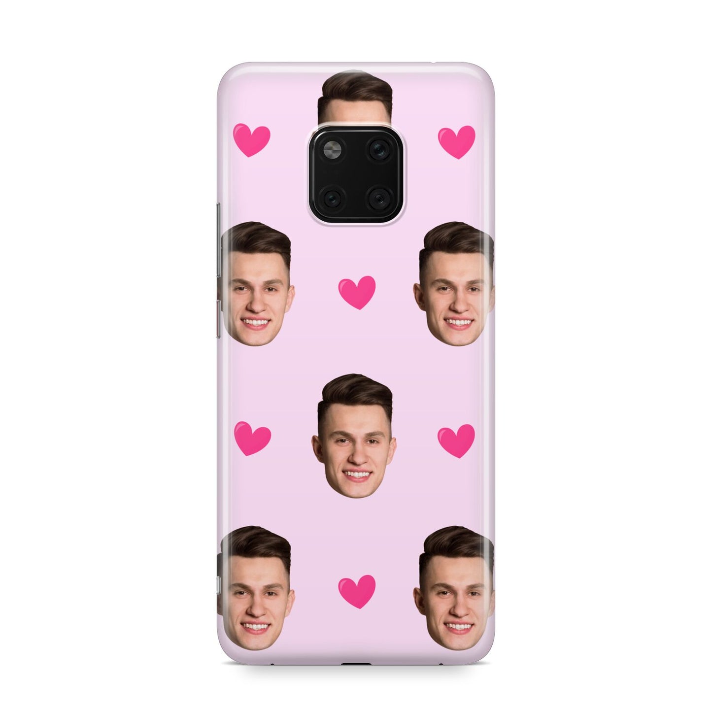 Personalised Face and Heart Photo Pattern Huawei Mate 20 Pro Phone Case
