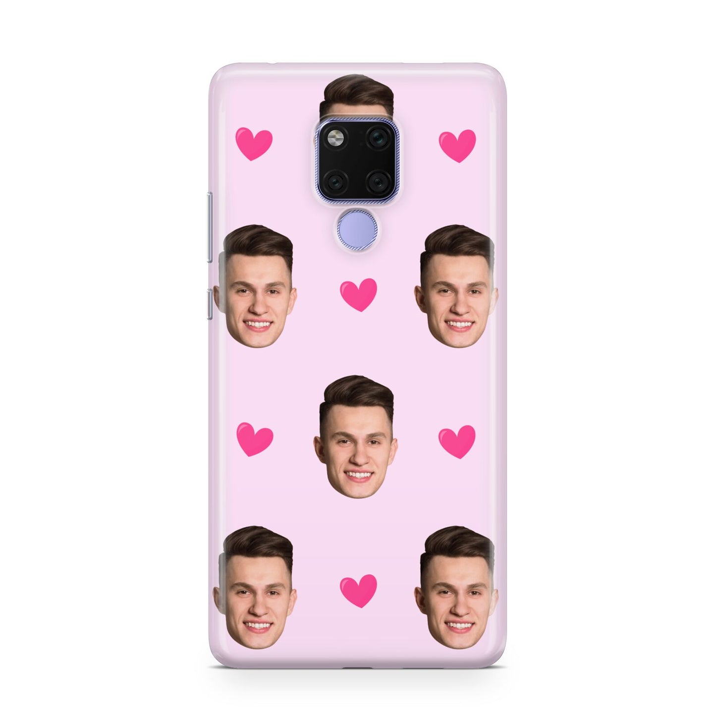 Personalised Face and Heart Photo Pattern Huawei Mate 20X Phone Case
