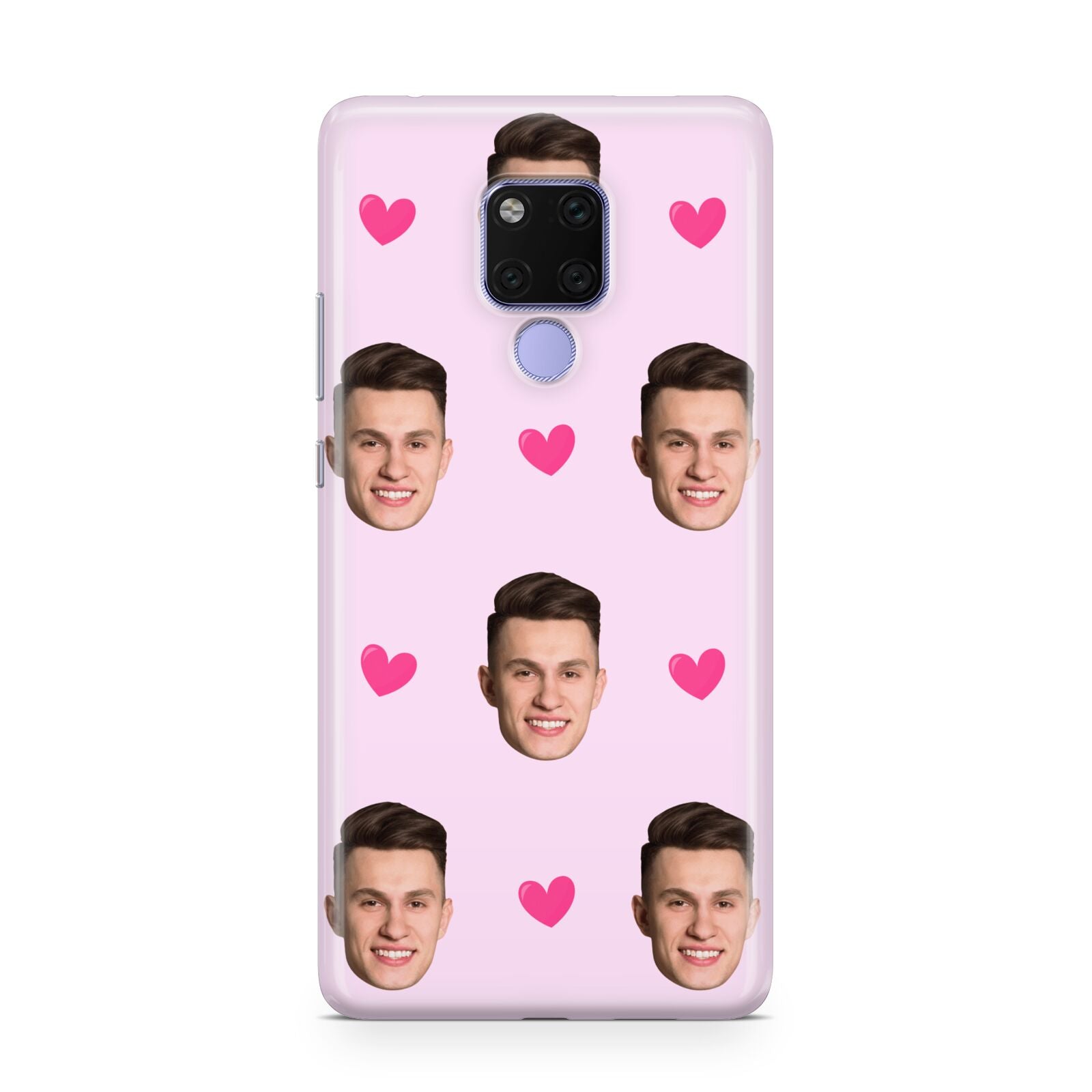 Personalised Face and Heart Photo Pattern Huawei Mate 20X Phone Case