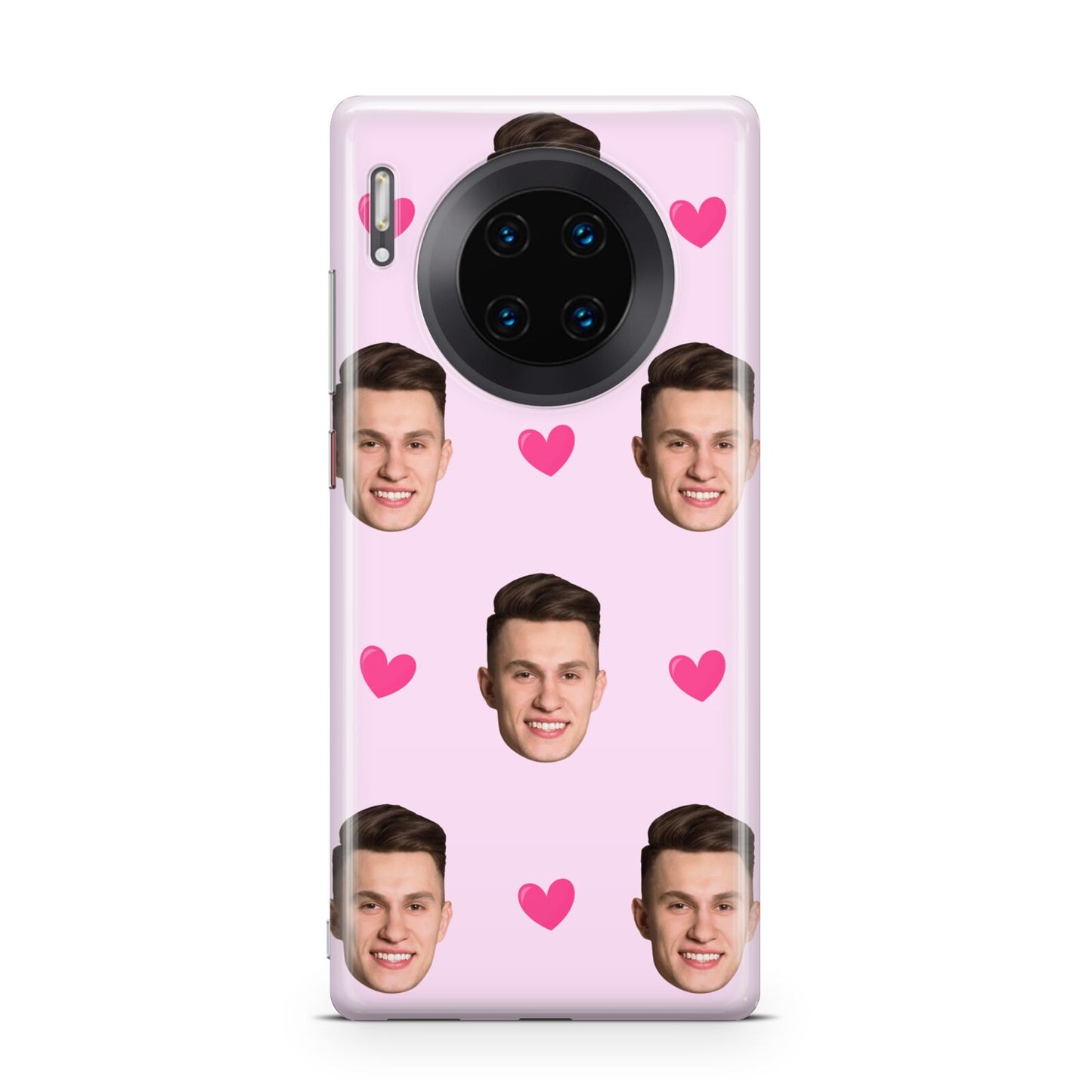 Personalised Face and Heart Photo Pattern Huawei Mate 30 Pro Phone Case