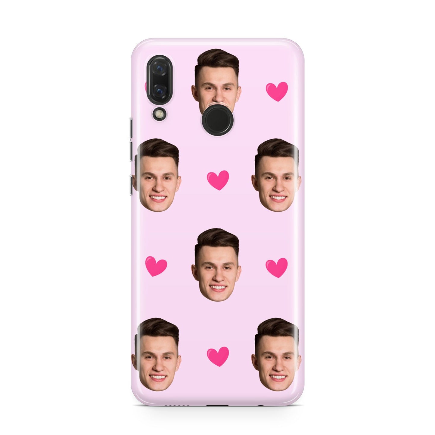 Personalised Face and Heart Photo Pattern Huawei Nova 3 Phone Case