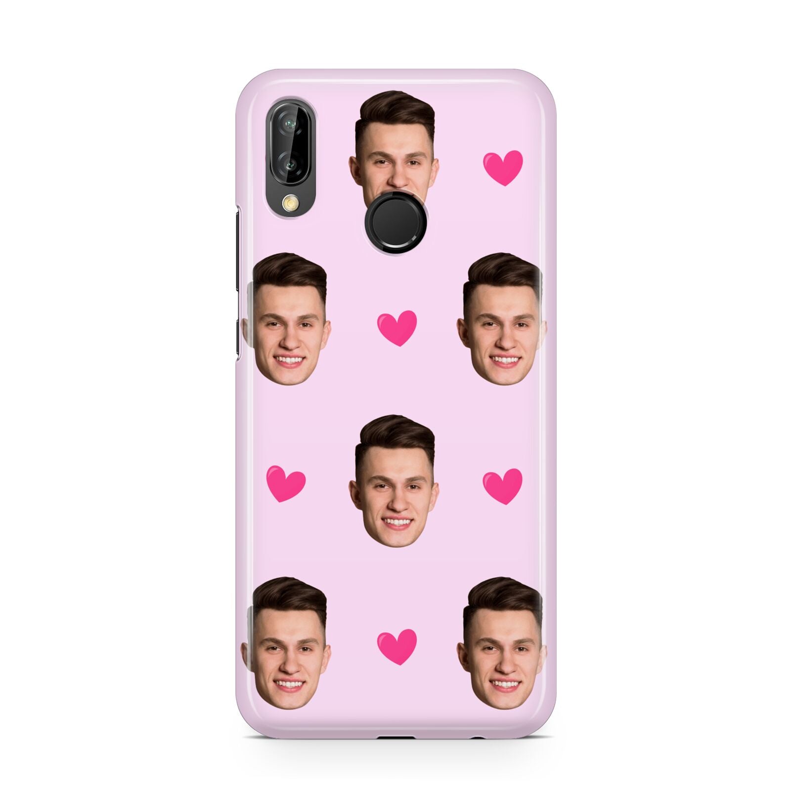 Personalised Face and Heart Photo Pattern Huawei P20 Lite Phone Case