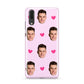 Personalised Face and Heart Photo Pattern Huawei P20 Phone Case