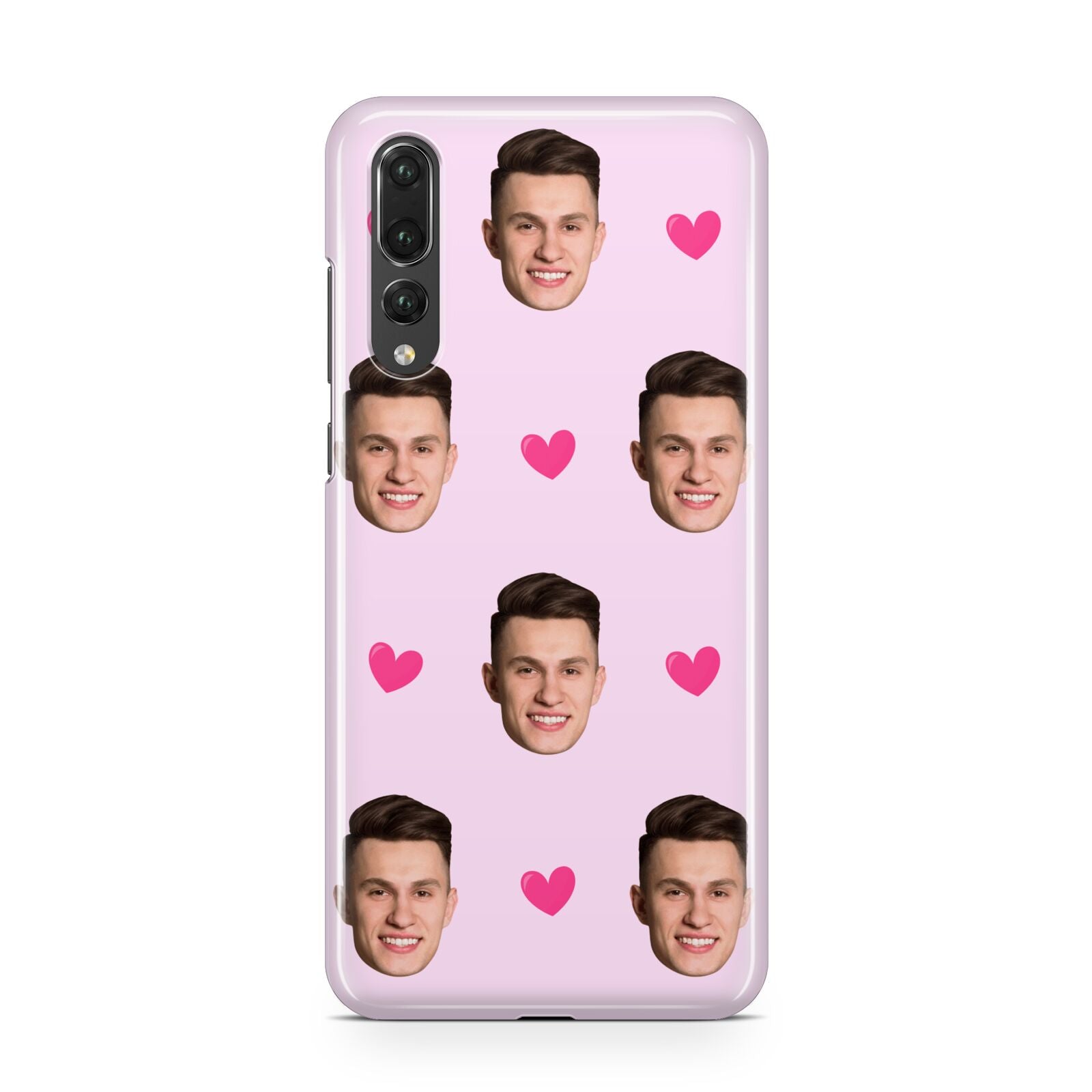 Personalised Face and Heart Photo Pattern Huawei P20 Pro Phone Case