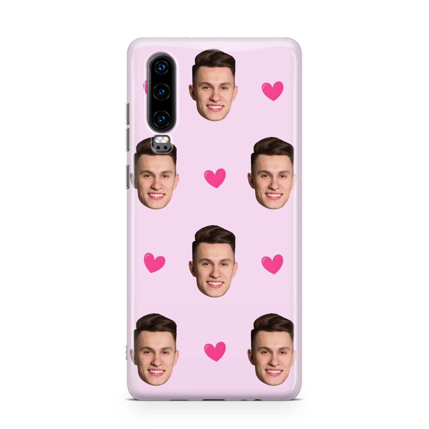 Personalised Face and Heart Photo Pattern Huawei P30 Phone Case