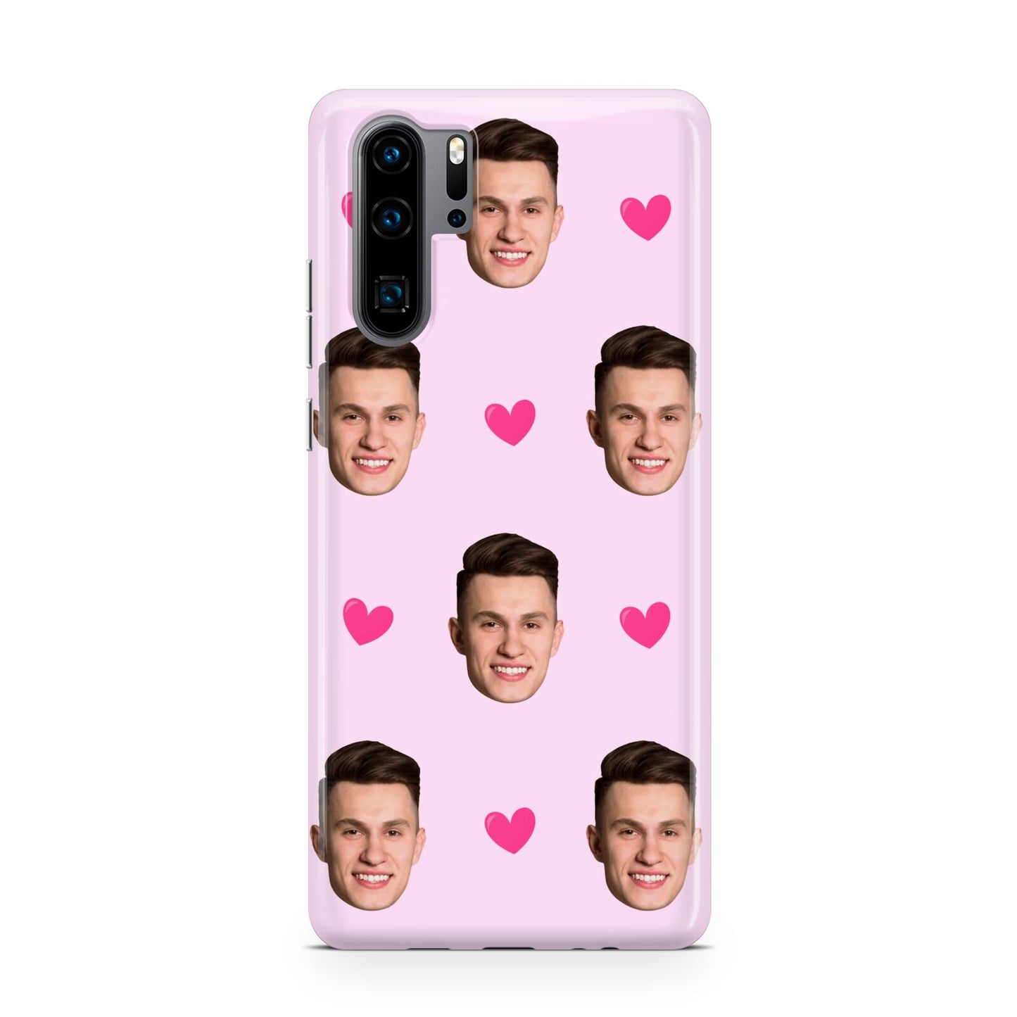 Personalised Face and Heart Photo Pattern Huawei P30 Pro Phone Case