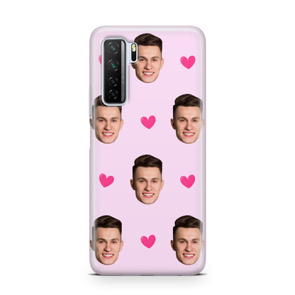 Personalised Face and Heart Photo Pattern Huawei P40 Lite 5G Phone Case