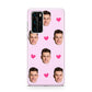 Personalised Face and Heart Photo Pattern Huawei P40 Phone Case