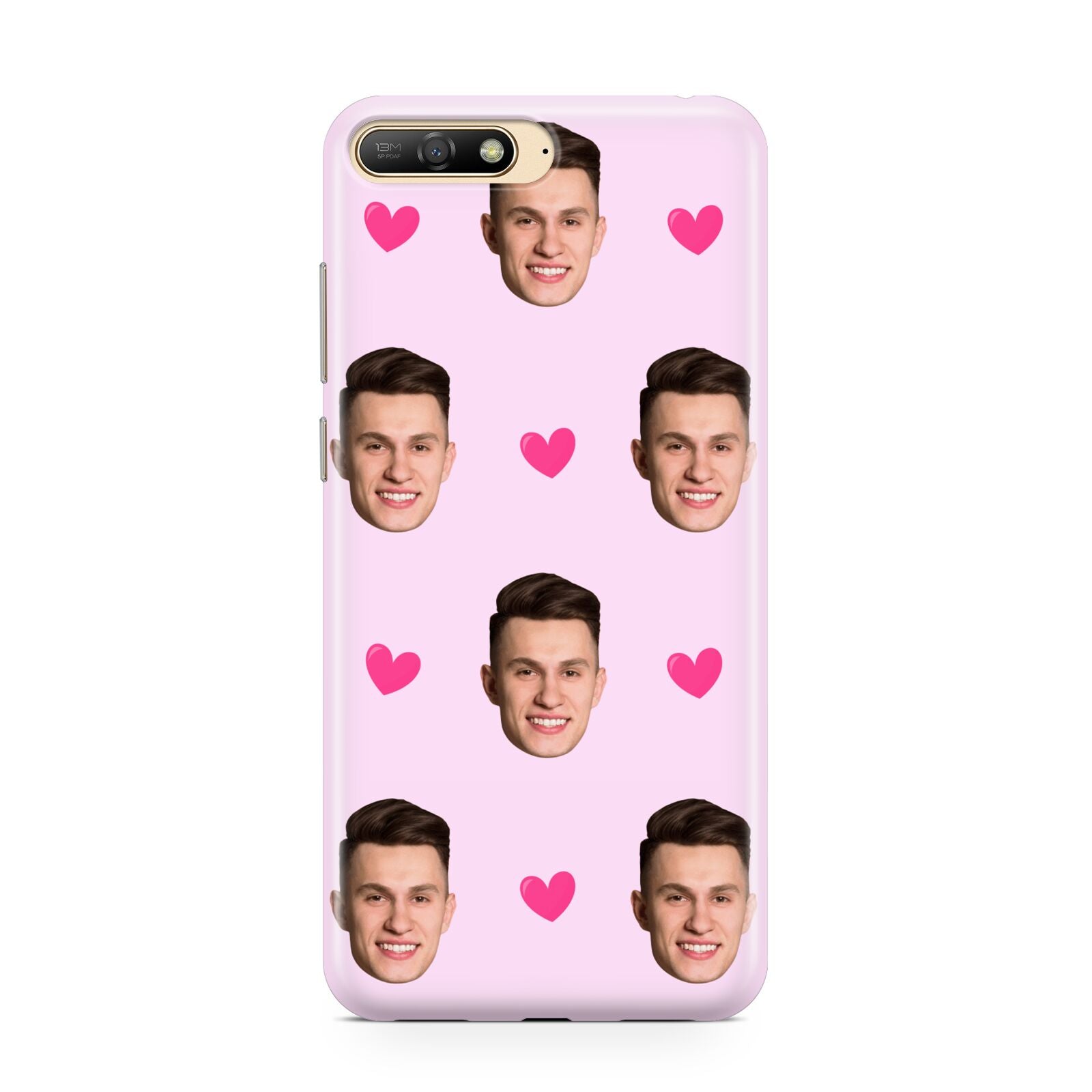 Personalised Face and Heart Photo Pattern Huawei Y6 2018