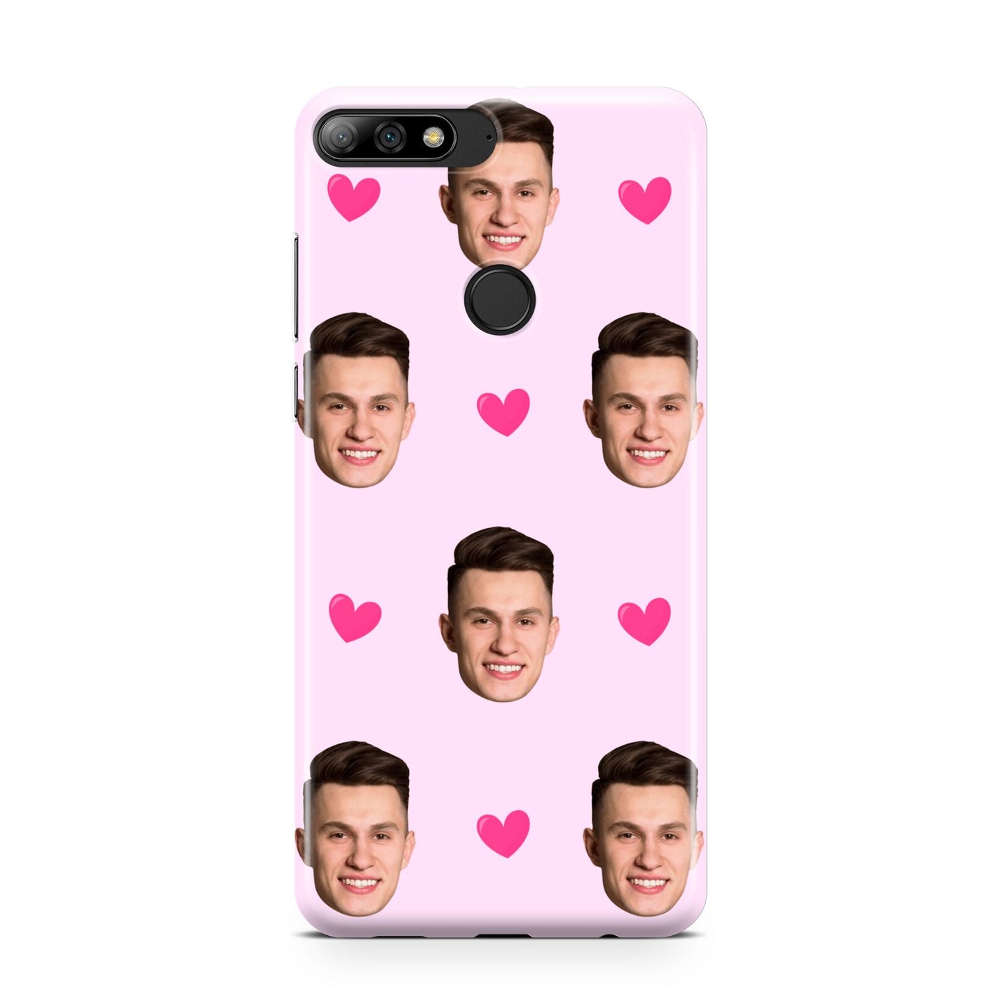 Personalised Face and Heart Photo Pattern Huawei Y7 2018