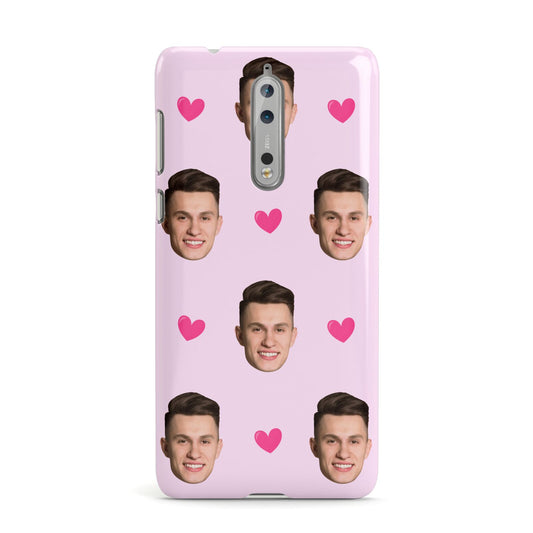 Personalised Face and Heart Photo Pattern Nokia Case