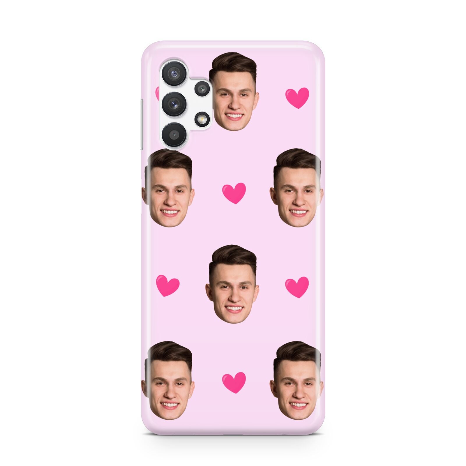 Personalised Face and Heart Photo Pattern Samsung A32 5G Case