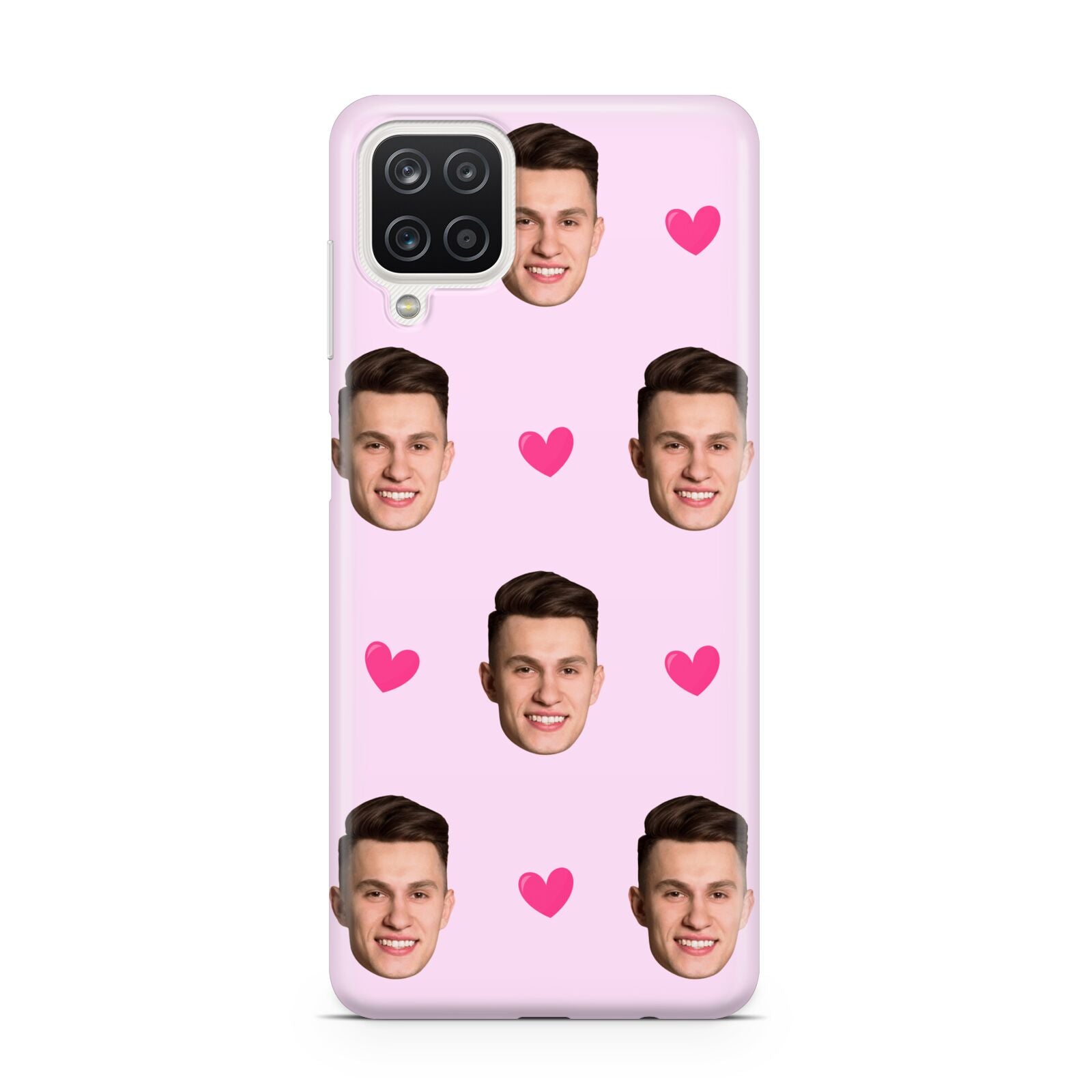 Personalised Face and Heart Photo Pattern Samsung M12 Case