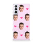Personalised Face and Heart Photo Pattern Samsung S21 Plus Case