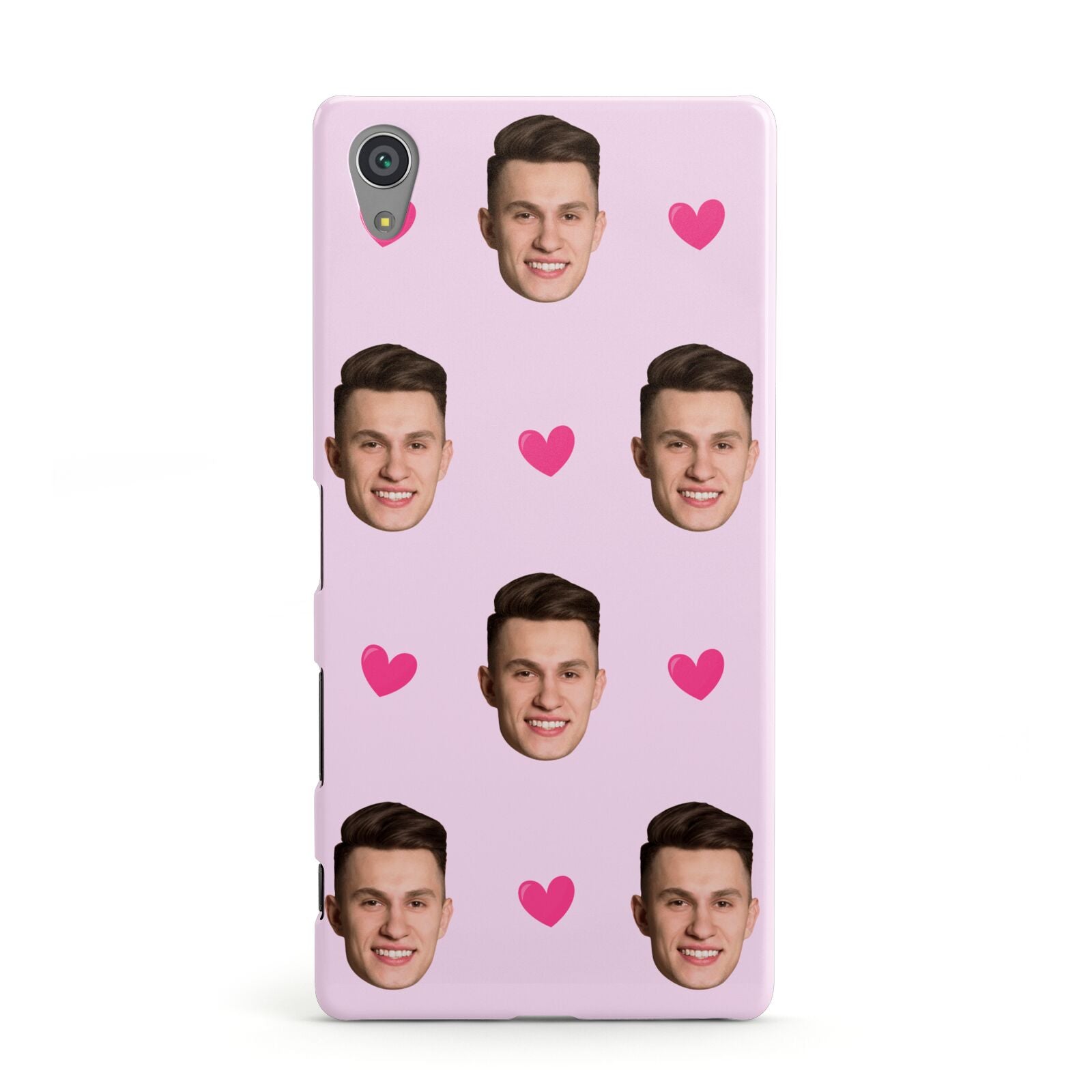 Personalised Face and Heart Photo Pattern Sony Xperia Case