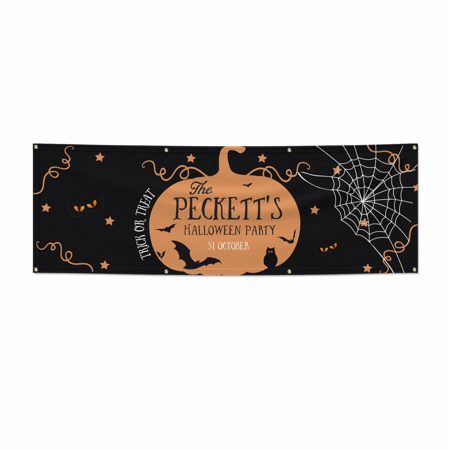 Personalised Halloween Party 6x2 Banner