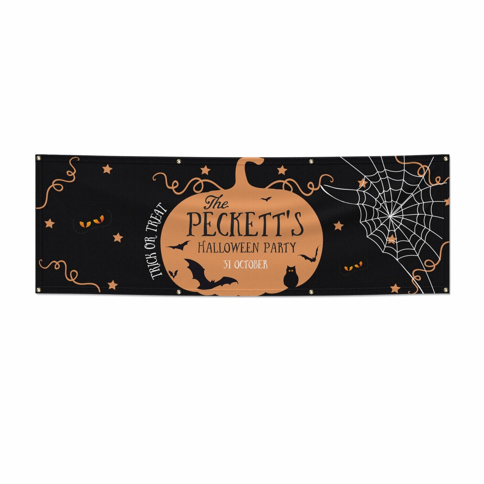 Personalised Halloween Party 6x2 Banner