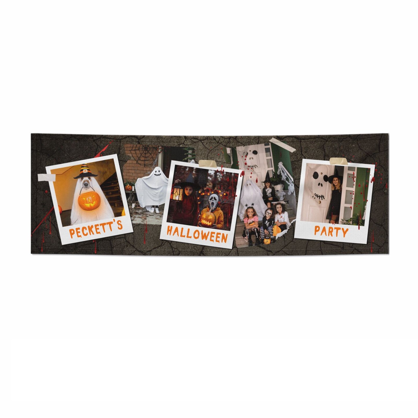 Personalised Halloween Photo 3x1 Paper Banner